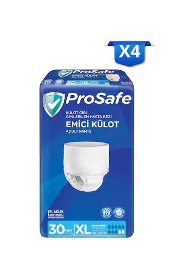 Prosafe Emici Külot Ekstra Büyük Boy XL 30'lu 4 Adet Hasta Bezi