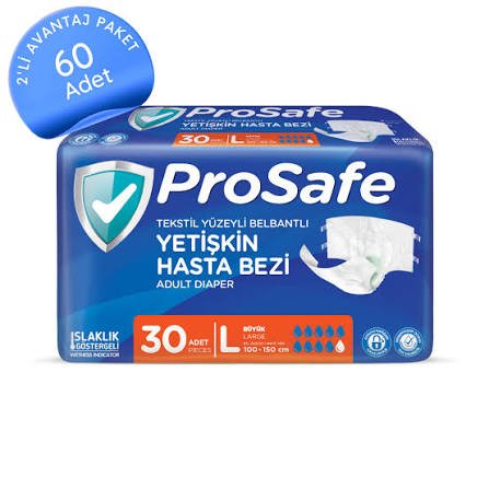 Prosafe Yetişkin Bel Bantlı Hasta Bezi 30 Lu (2 Adet)
