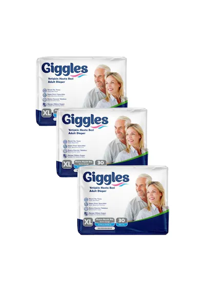 Giggles Belbantlı Ekstra Büyük Boy XL 30'lu 3 Adet Hasta Bezi