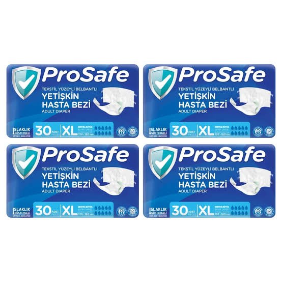 Prosafe Tekstil Yüzeyli Belbantlı Hasta Bezi x LARGE120 Adet