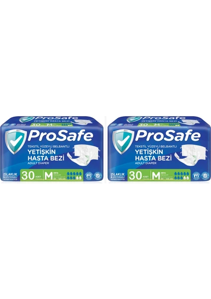 Prosafe Belbantlı Medium Büyük Boy Hasta Bezi 60 Adet 2X30 Paket M