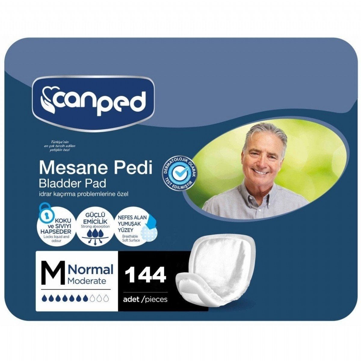 Canped Orta Boy M 12'li 12 Adet Erkek Mesane Pedi